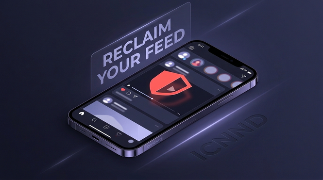 Smartphone screen showing blocked out video content representing hidden Instagram Reels