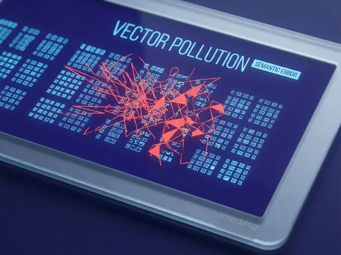Diagram showing how artificial engagement causes vector pollution in the Explore algorithm