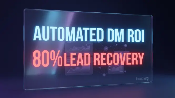 Instagram DM Automation Analytics Dashboard showing lead recovery rates