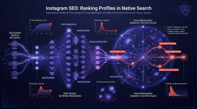 Instagram native search architecture processing semantic entity matching and profile vector indexing