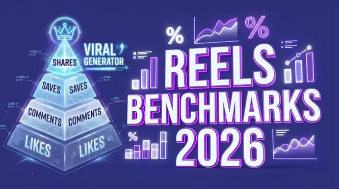 Instagram Reels Engagement Rate Benchmarks 2026 Report Headline Banner