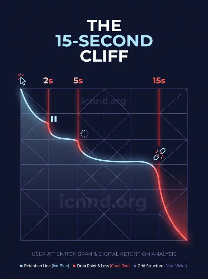 Infographic detailing the 2s, 5s, and 15s retention drop-off analytics for Instagram Reels