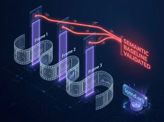 Infographic showing how sequential frame sampling extracts visual data points from video content